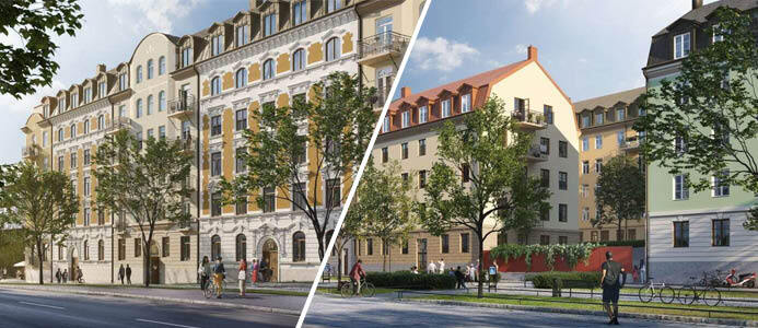 Byggnader i historisk stil vann omtalad tävling