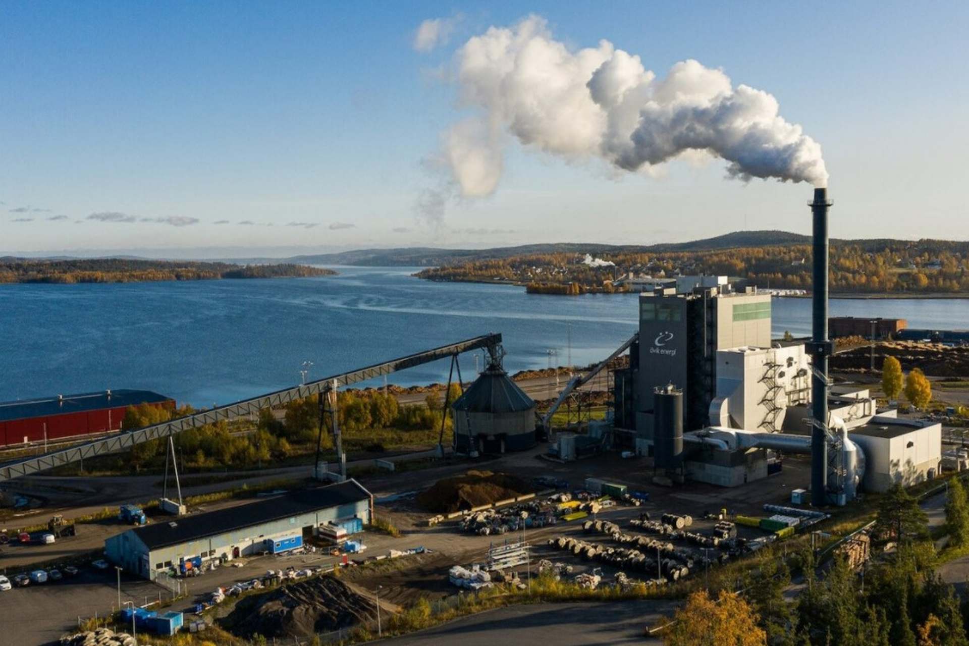 Produktionsanläggningen ska ligga på Övik Energis mark i anslutning till Hörneborgsverket. Bild: Övik Energi