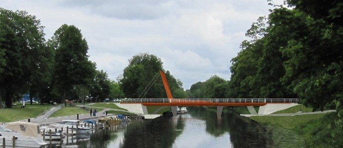 Nu påbörjas brobygget över Fyrisån